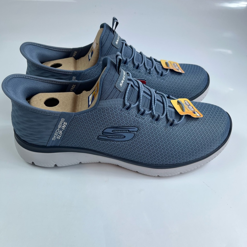 Skechers Men's Slip-ins Summits High Range Shoes Blue  Size 11 Wide Fit